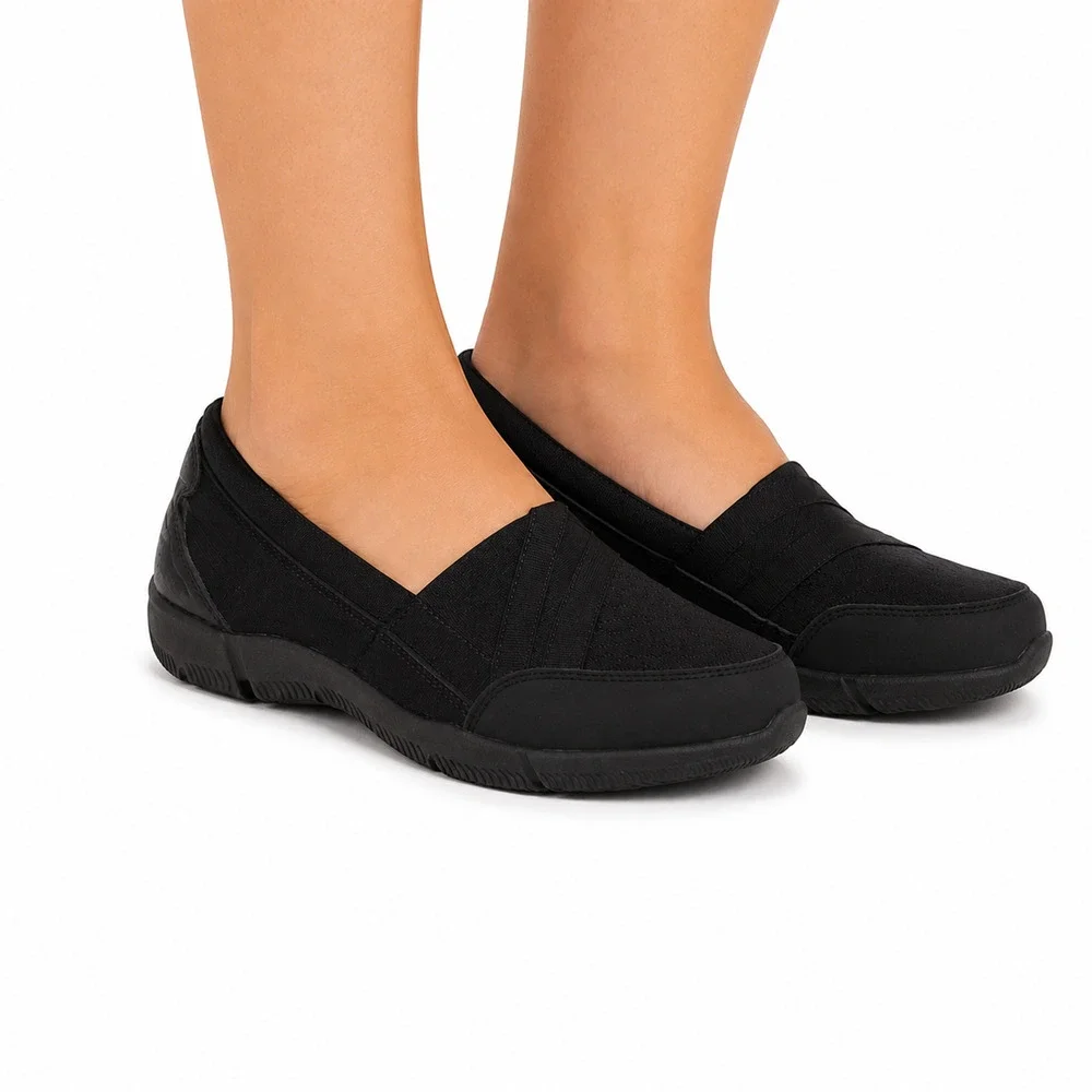 Skechers Be-Lux Daylights Black Mesh Slip On Sneakers Loafers Flats Shoes sz 9